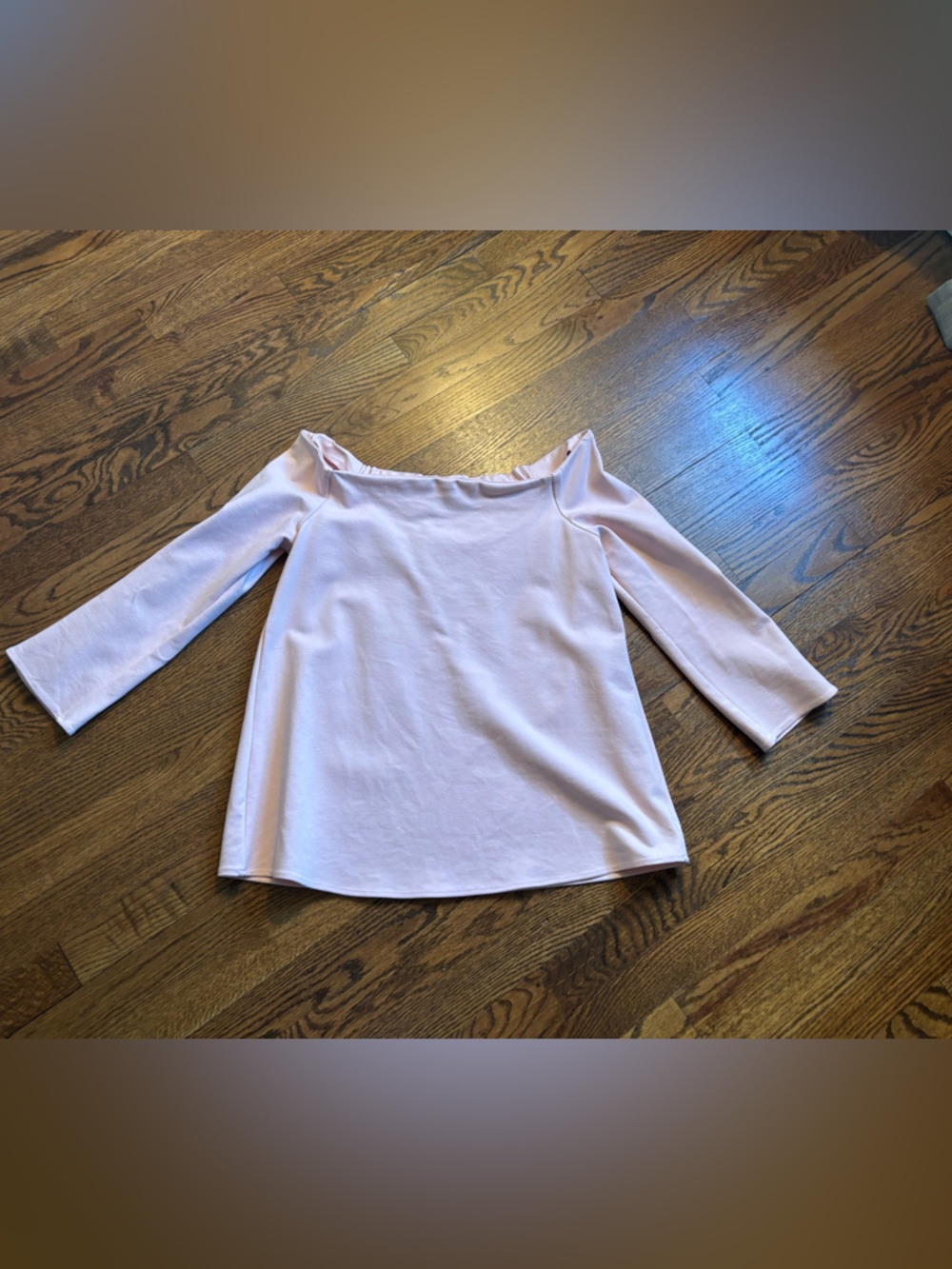 Tuckernuck Pale Pink Long Sleeve Scoop Neck Top
